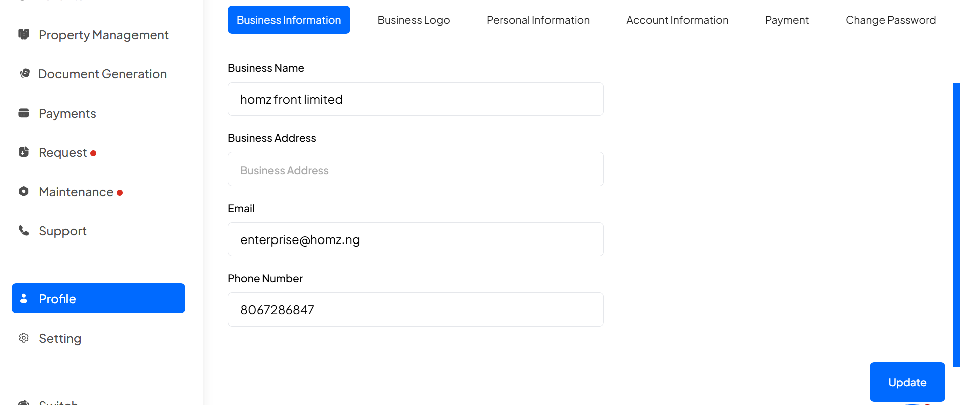 How to Manage Your  Profile on Homz as a Property Manager