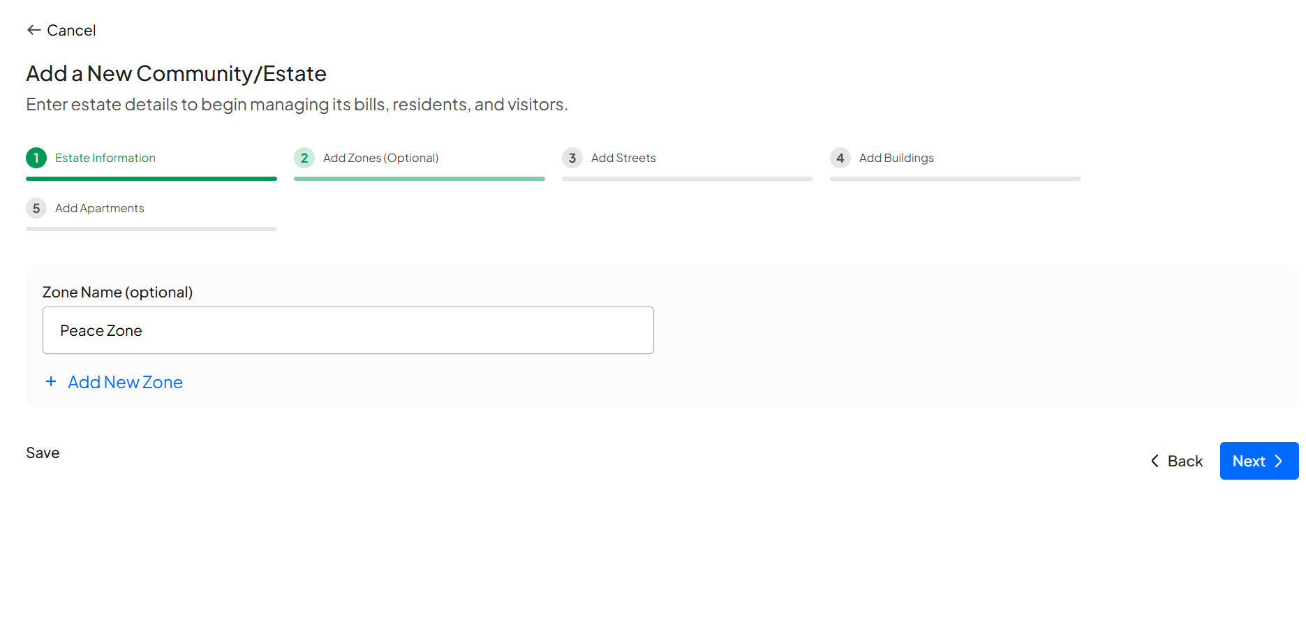 Guide to Adding New Estates on the Homz Community Management Software. 7 Screenshot 2025 11 30 201218