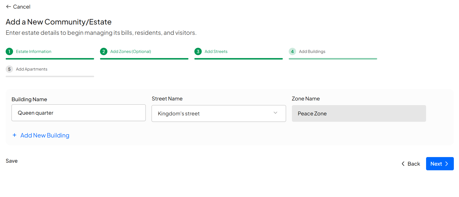 Guide to Adding New Estates on the Homz Community Management Software. 8 Screenshot 2025 11 30 201331