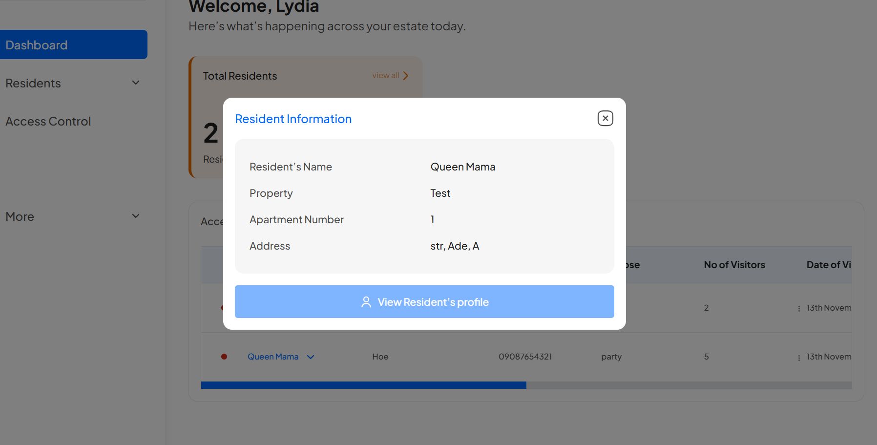 How to View Resident Information on the Homz Community Management Software 2 Screenshot 2025 12 04 095722