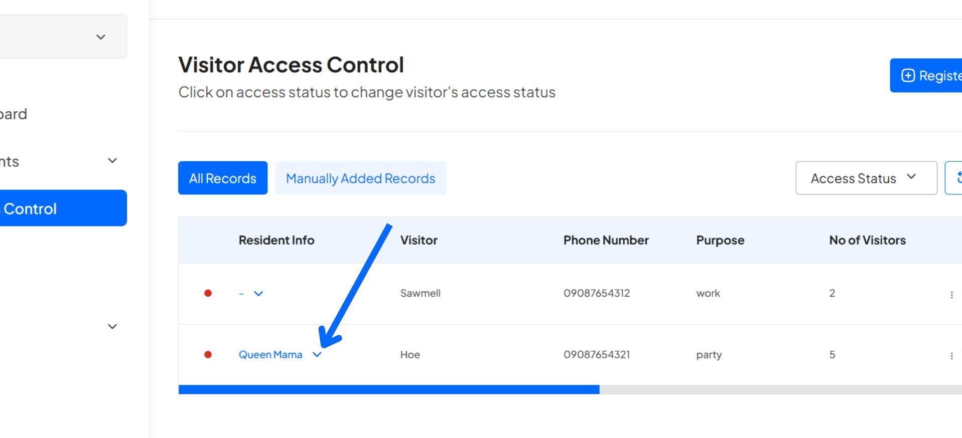 How to View Resident Information on the Homz Community Management Software 1 res inf e1765874279718