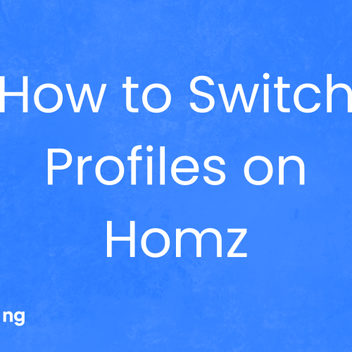 How to Switch Profiles on Homz as a Property Manager